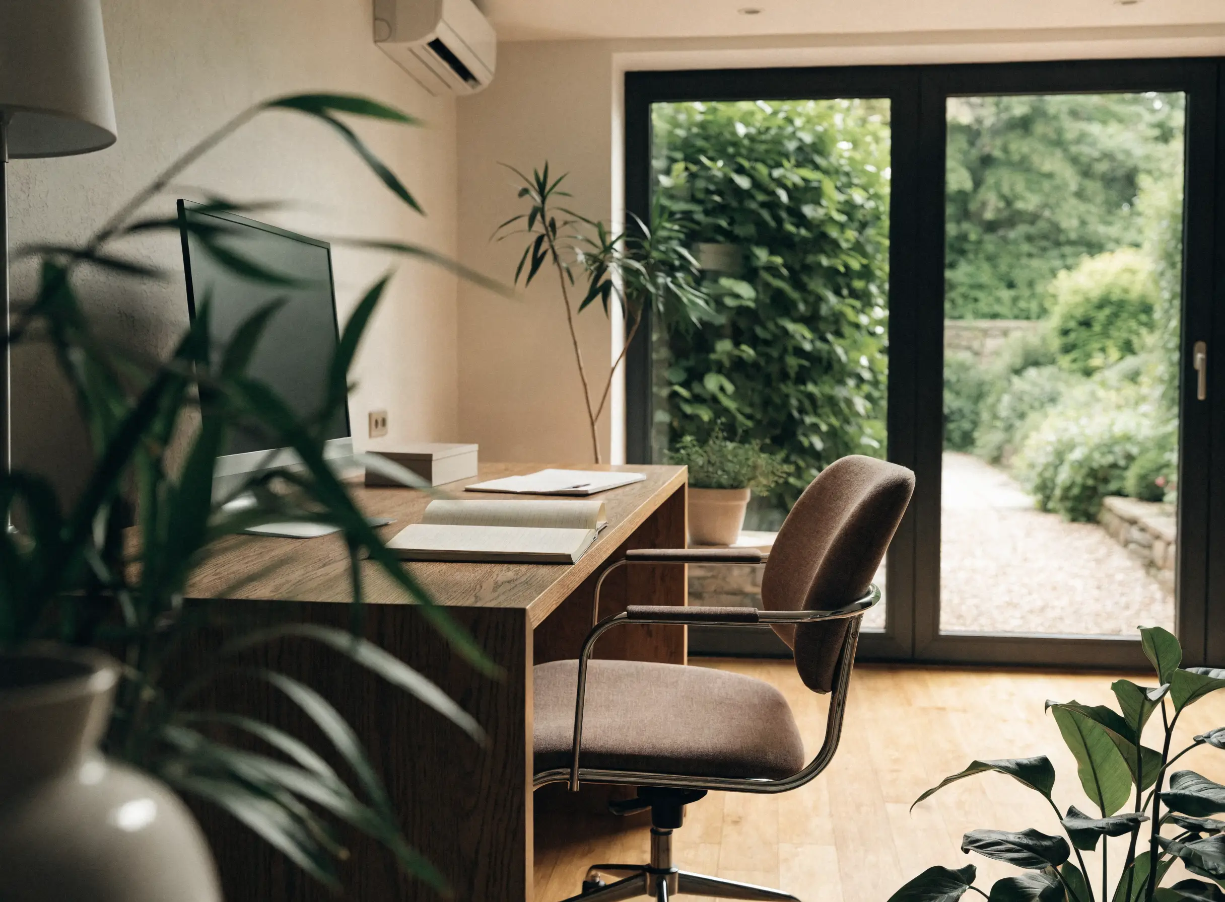 A home office installation shown in the Hush Climate concept