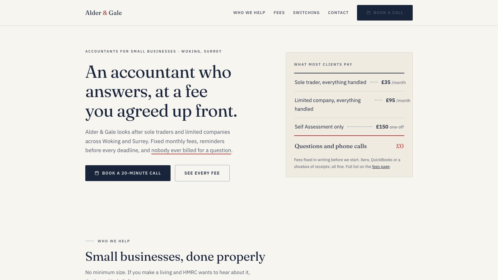 The Accountant Website Kit homepage